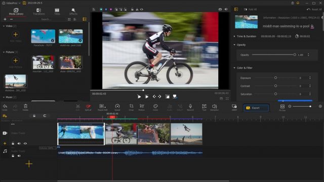 VideoProc Vlogger free video editor for beginners - Main UI