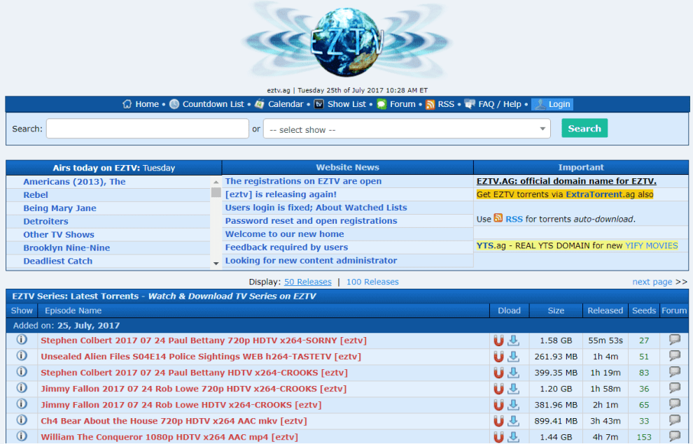 eztv just as extratorrent proxy