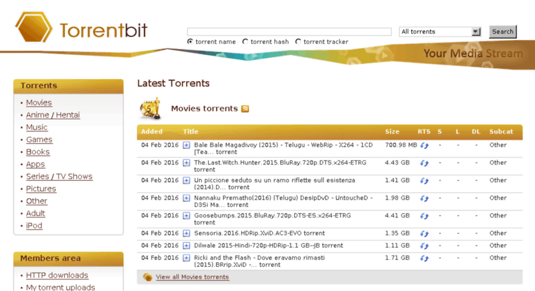 torrentbit sites like extratorrent